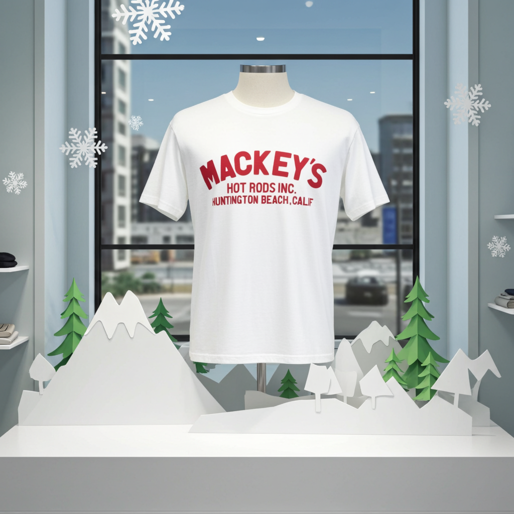 Mackey's Block Letter 1950s Logo Tee (Off-White)