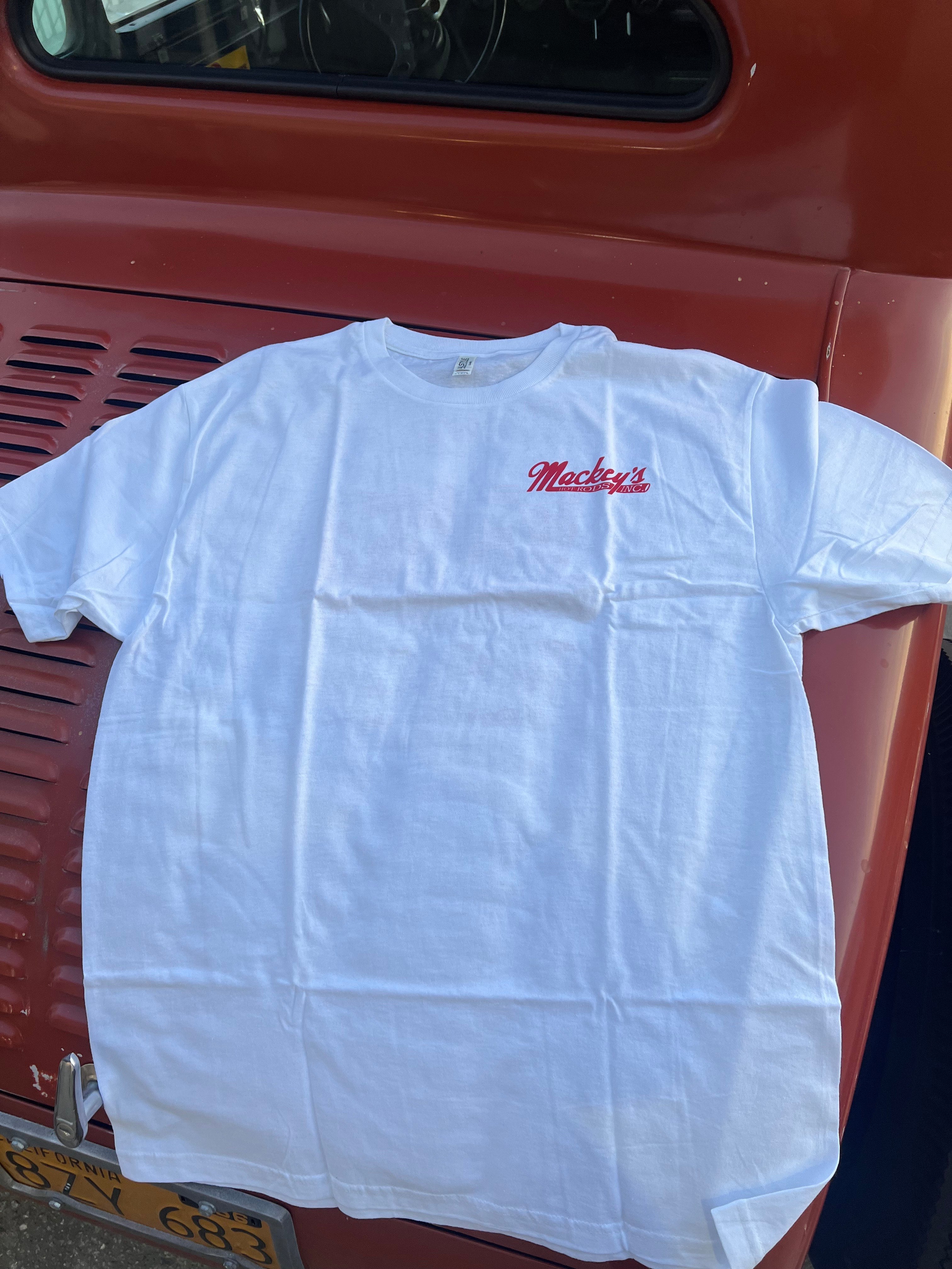 Mackey's Classic Tee in White and Red