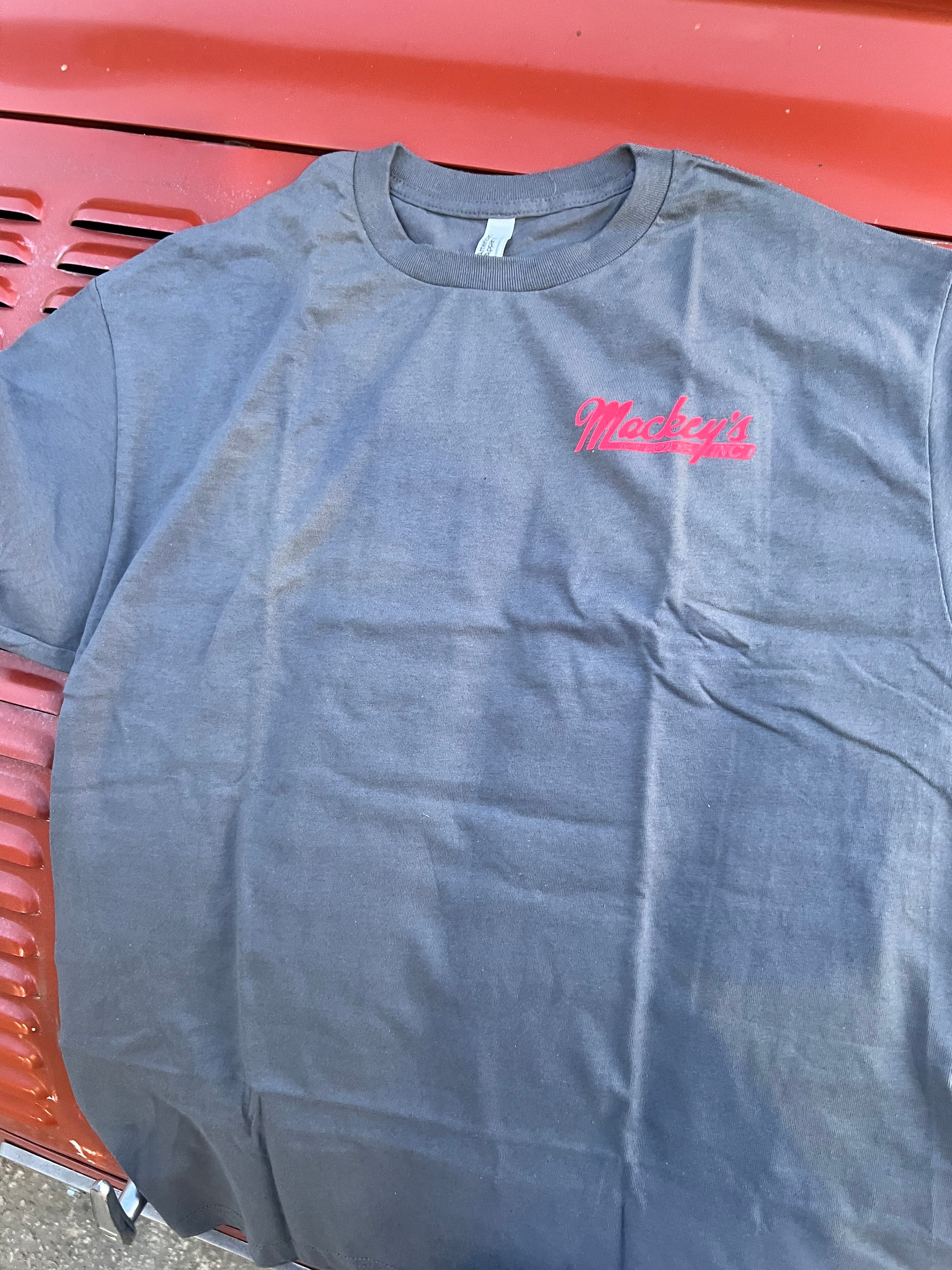 Mackey's Classic Tee in Grey and Red