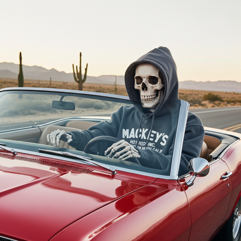 Mackey's Block Letter 1950s Logo Hoodie (Black)